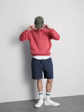Strukturierte Shorts mit Kordelzug