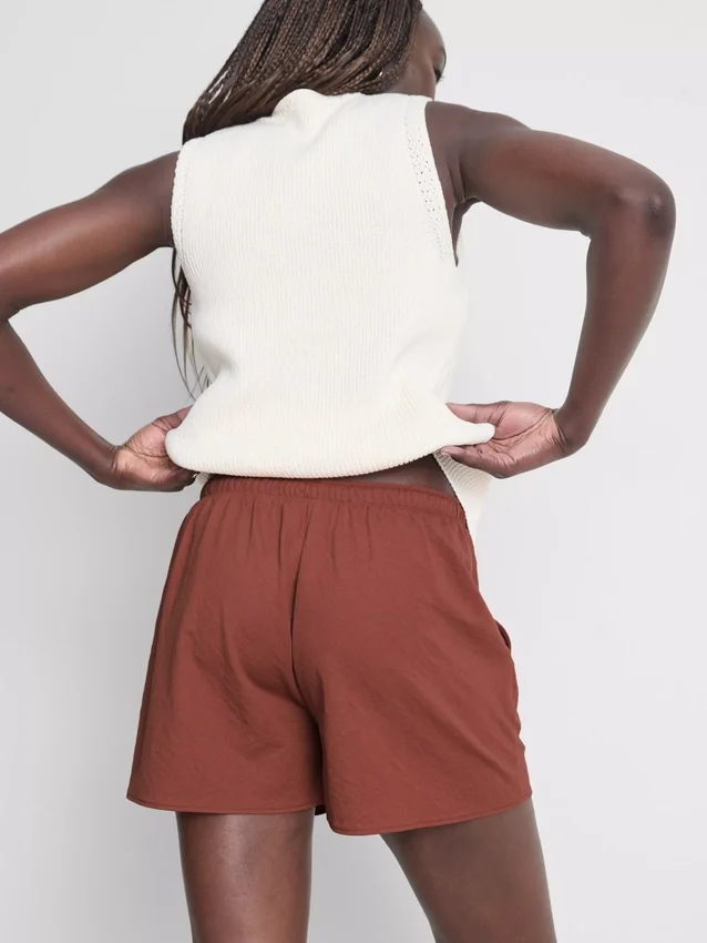 Strukturierte Shorts mit Kordelzug Strukturierte Shorts mit Kordelzug