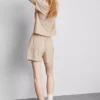 Strukturierte Shorts mit Kordelzug Strukturierte Shorts mit Kordelzug