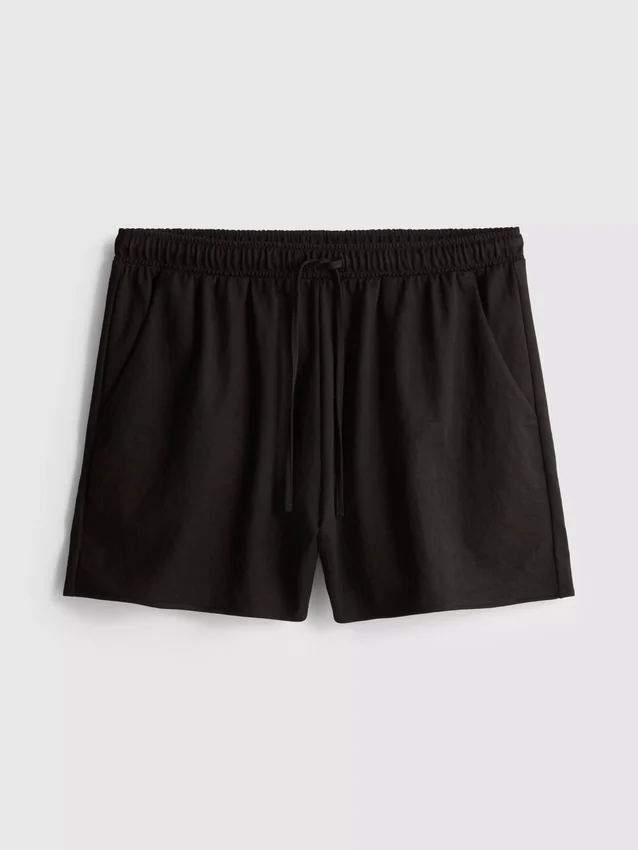 Strukturierte Shorts mit Kordelzug Strukturierte Shorts mit Kordelzug
