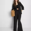 Strukturierter Blazer mit fallendem Revers Strukturierter Blazer mit fallendem Revers