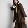 Strukturierter Blazer mit fallendem Revers Strukturierter Blazer mit fallendem Revers