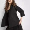 Strukturierter Blazer mit fallendem Revers Strukturierter Blazer mit fallendem Revers