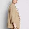 Strukturierter Blazer mit fallendem Revers Strukturierter Blazer mit fallendem Revers