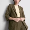 Strukturierter Blazer mit fallendem Revers Strukturierter Blazer mit fallendem Revers