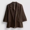 Strukturierter Blazer mit fallendem Revers Strukturierter Blazer mit fallendem Revers