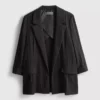 Strukturierter Blazer mit fallendem Revers Strukturierter Blazer mit fallendem Revers