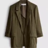 Strukturierter Blazer mit fallendem Revers Strukturierter Blazer mit fallendem Revers