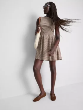 Strukturiertes Crinkle-Minikleid