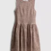 Strukturiertes Crinkle-Minikleid Strukturiertes Crinkle-Minikleid