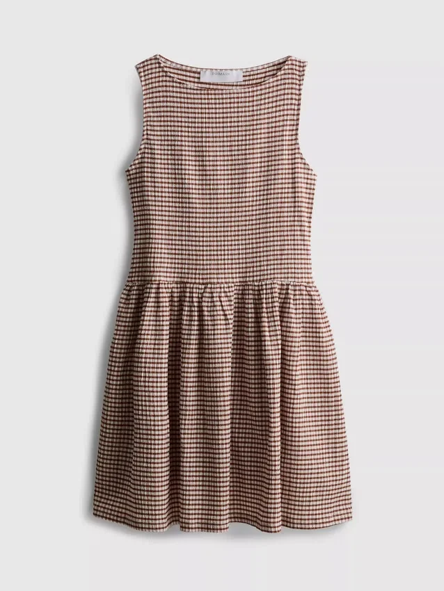 Strukturiertes Crinkle-Minikleid Strukturiertes Crinkle-Minikleid