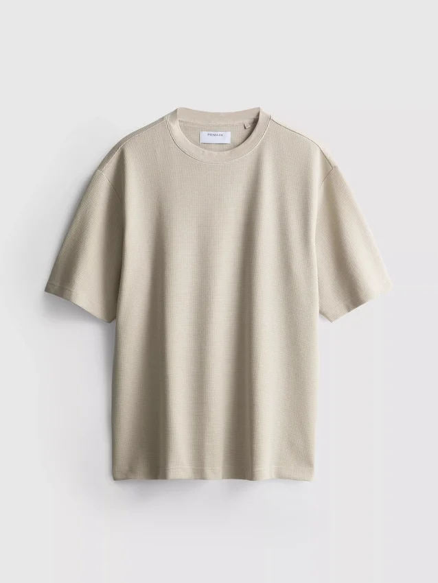 Strukturiertes, kastenförmiges T-Shirt Strukturiertes, kastenförmiges T-Shirt