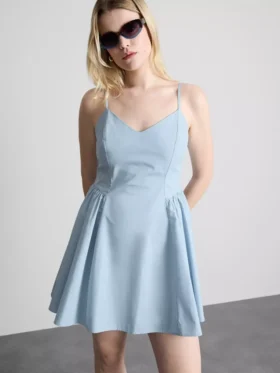 Strukturiertes Korsett-Minikleid