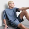 Strukturiertes Kurzarm-T-Shirt Strukturiertes Kurzarm-T-Shirt