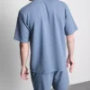 Strukturiertes Kurzarm-T-Shirt Strukturiertes Kurzarm-T-Shirt