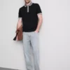 Strukturiertes Poloshirt
