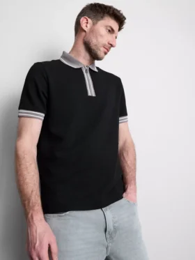 Strukturiertes Poloshirt