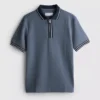Strukturiertes Poloshirt