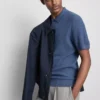 Strukturiertes Strick-Poloshirt