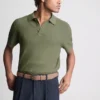 Strukturiertes Strick-Poloshirt Strukturiertes Strick-Poloshirt