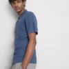 Strukturiertes Strick-Poloshirt