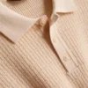 Strukturiertes Strick-Poloshirt