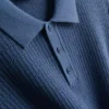 Strukturiertes Strick-Poloshirt