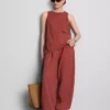 Strukturiertes Tanktop mit seitlichen Bändern Strukturiertes Tanktop mit seitlichen Bändern
