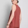 Strukturiertes Tanktop mit seitlichen Bändern Strukturiertes Tanktop mit seitlichen Bändern