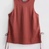 Strukturiertes Tanktop mit seitlichen Bändern Strukturiertes Tanktop mit seitlichen Bändern