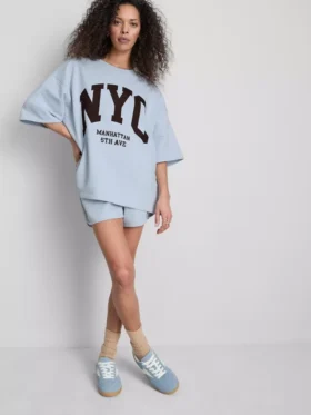 Sweatshirt mit Drop-Sleeves aus baumwollreicher NYC-Kollektion
