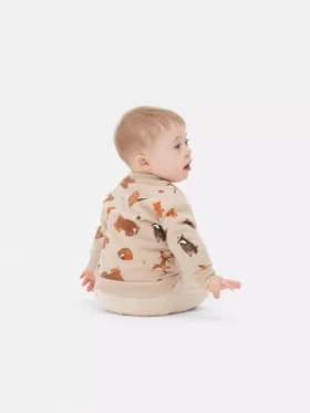 Sweatshirt mit Rundhalsausschnitt und Waldtier-Motiv