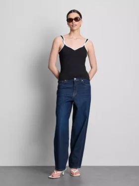 Sweetheart-Tanktop aus baumwollreichem Material