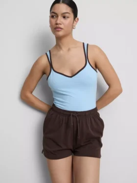 Sweetheart-Tanktop aus baumwollreichem Material