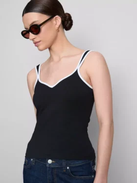 Sweetheart-Tanktop aus baumwollreichem Material