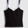 Sweetheart-Tanktop aus baumwollreichem Material