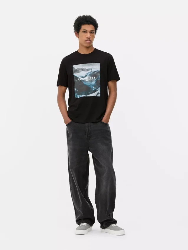 T-Shirt mit Dolomiten-Print T-Shirt mit Dolomiten-Print