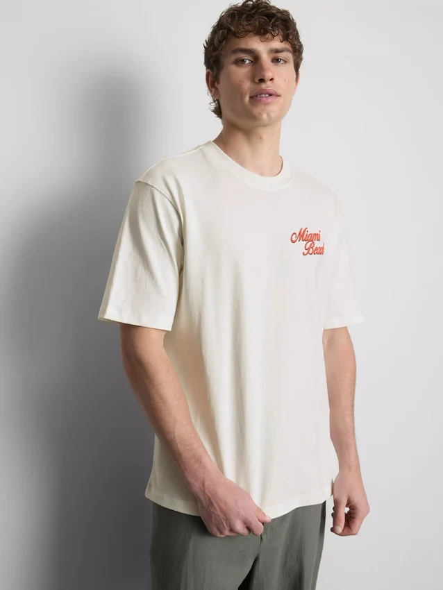 T-Shirt mit Miami-Beach-Motiv T-Shirt mit Miami-Beach-Motiv