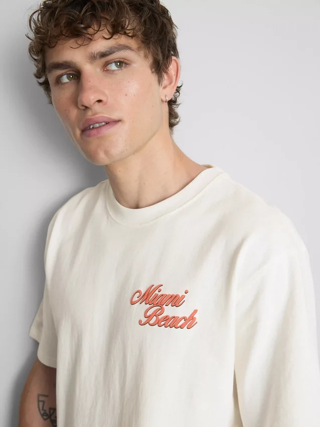 T-Shirt mit Miami-Beach-Motiv T-Shirt mit Miami-Beach-Motiv