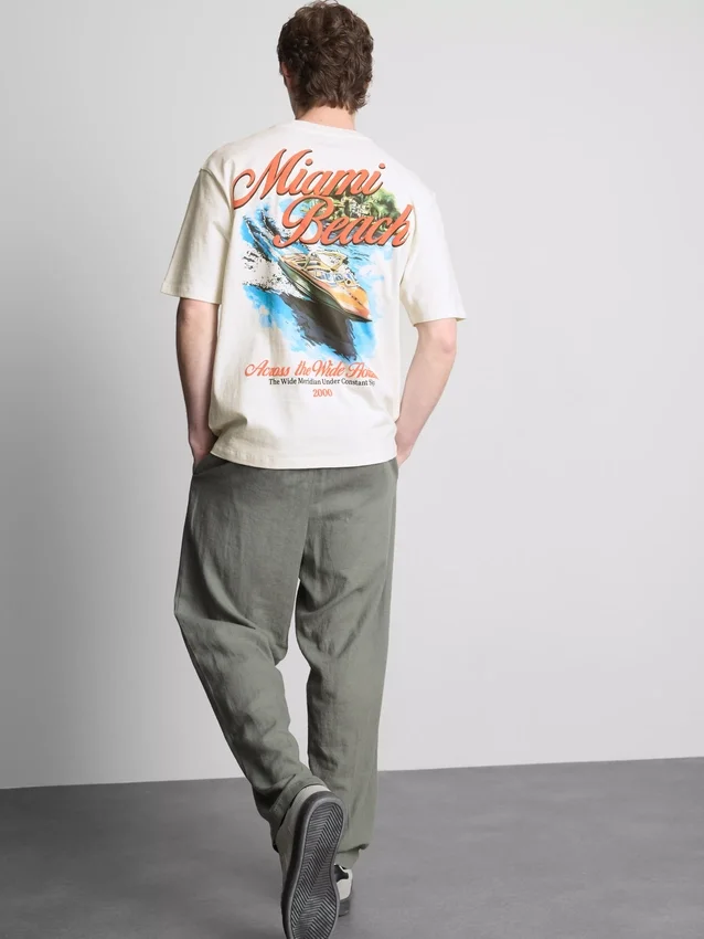 T-Shirt mit Miami-Beach-Motiv T-Shirt mit Miami-Beach-Motiv