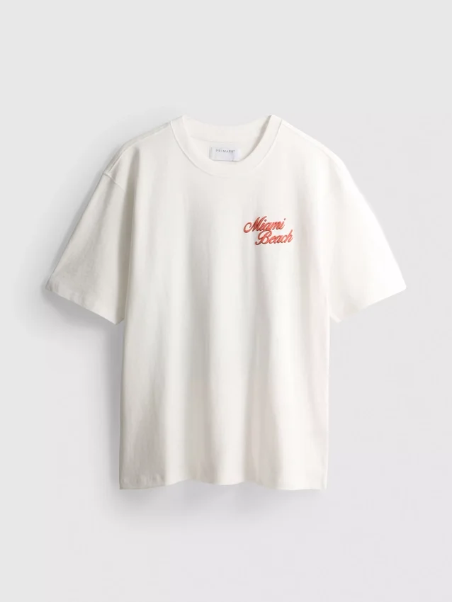 T-Shirt mit Miami-Beach-Motiv T-Shirt mit Miami-Beach-Motiv