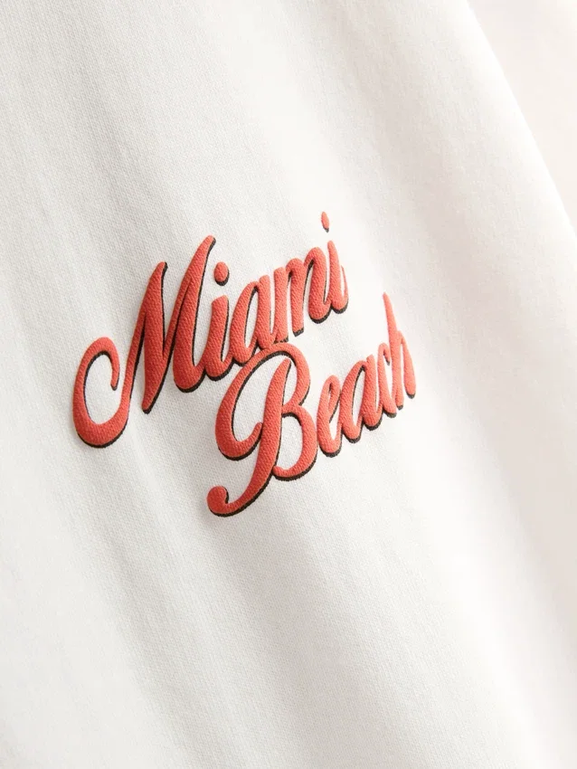 T-Shirt mit Miami-Beach-Motiv T-Shirt mit Miami-Beach-Motiv