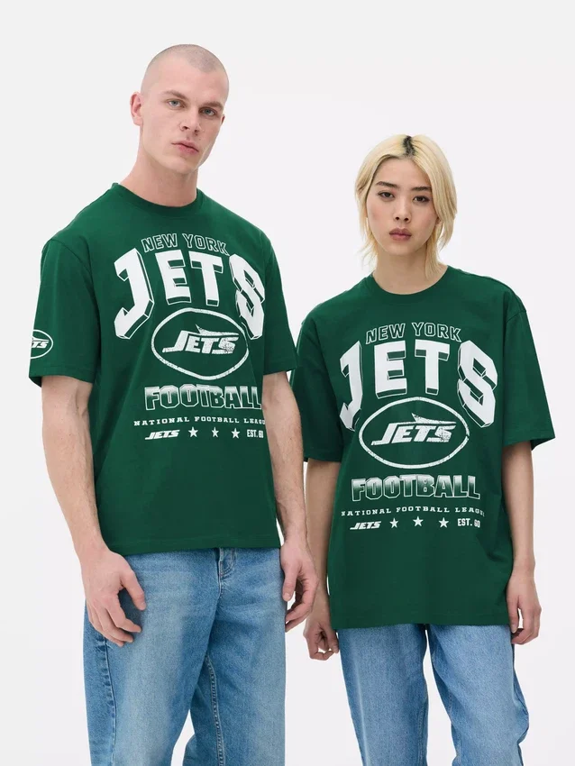 T-Shirt mit New York Jets-Logo T-Shirt mit New York Jets-Logo