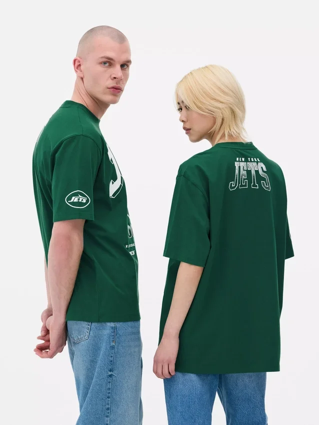 T-Shirt mit New York Jets-Logo T-Shirt mit New York Jets-Logo