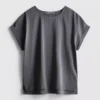T-Shirt mit Rundhalsausschnitt und Rollärmel