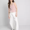 Tanktop mit gerafftem Peplum-Saum