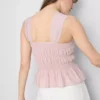 Tanktop mit gerafftem Peplum-Saum
