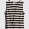 Tanktop mit Knopfleiste aus baumwollreichem Material