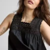 Tanktop mit Stickereieinsatz Tanktop mit Stickereieinsatz