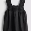 Tanktop mit Stickereieinsatz Tanktop mit Stickereieinsatz